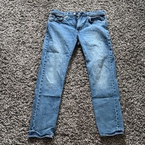 Levi's Blue Denim Jeans with Brown Leather Patch